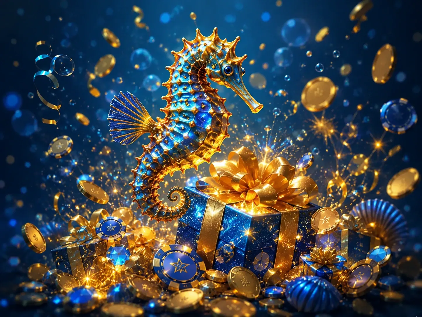 Golden Underwater Casino Bonus Seahorse